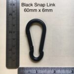 Black Zinc Snap Link 60mm x 6mm