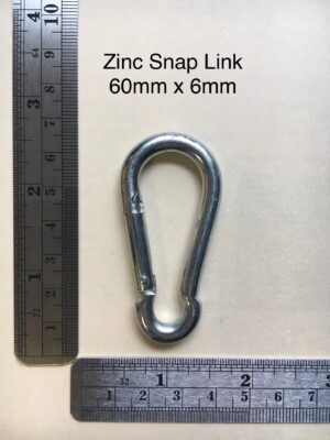 Zinc Snap Link 60mm x 6mm